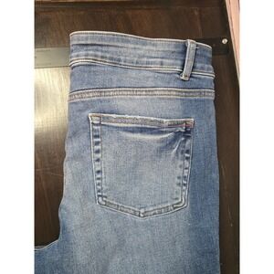 Edgely‎ Womens Jeans Size 16 Regular Medium Wash Distressed Raw Hem